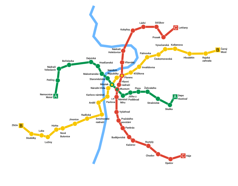 plan du métro de prague